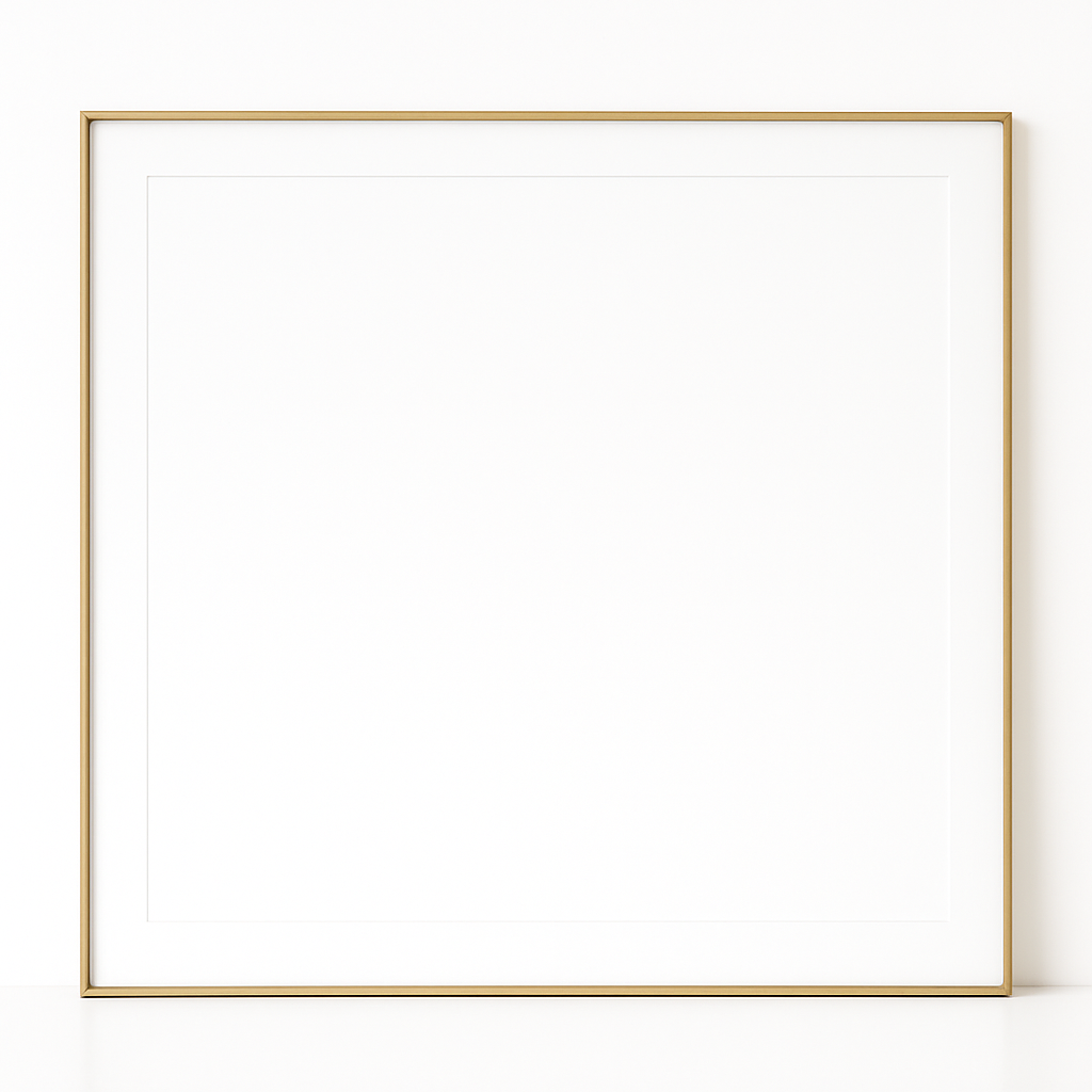 Anitque Gold Metal Scarf Frame – Acid-Free Archival Display for Designer Scarves, Handmade in Canada