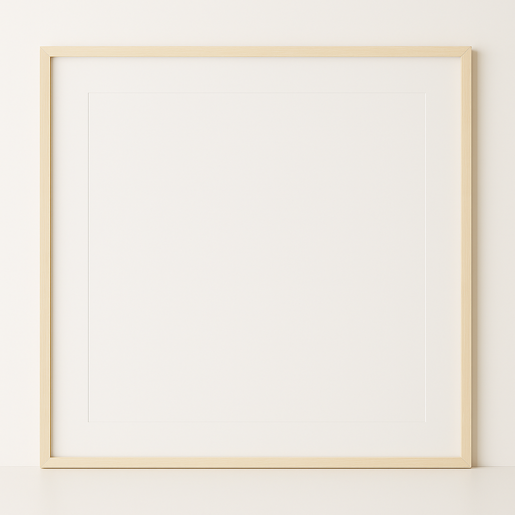 Natural Wood Scarf Frame – Acid-Free Archival Display for Designer Scarves, Handmade in Canada