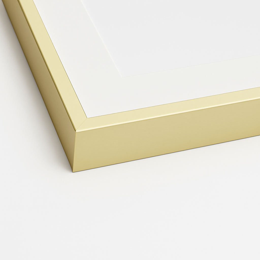 Gold Matte Metal Scarf Frame – Acid-Free Archival Display for Designer Scarves, Handmade in Canada