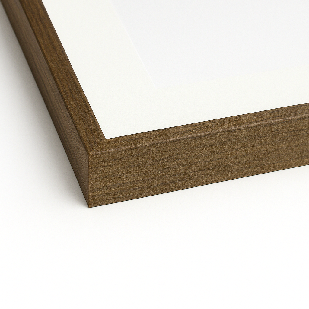 Dark Walnut Wood Scarf Frame – Acid-Free Archival Display for Designer Scarves, Handmade in Canada
