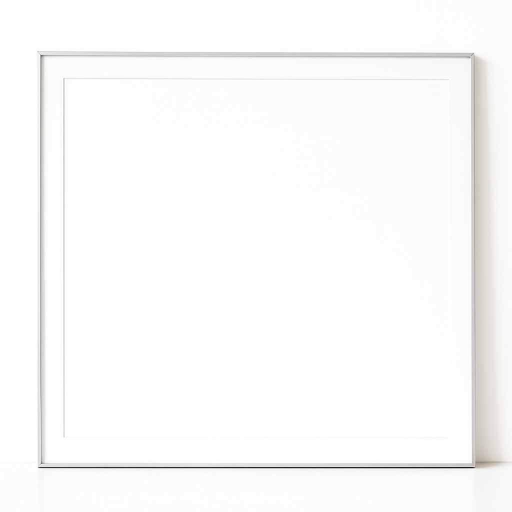 Silver Matte Metal Scarf Frame – Acid-Free Archival Display for Designer Scarves, Handmade in Canada