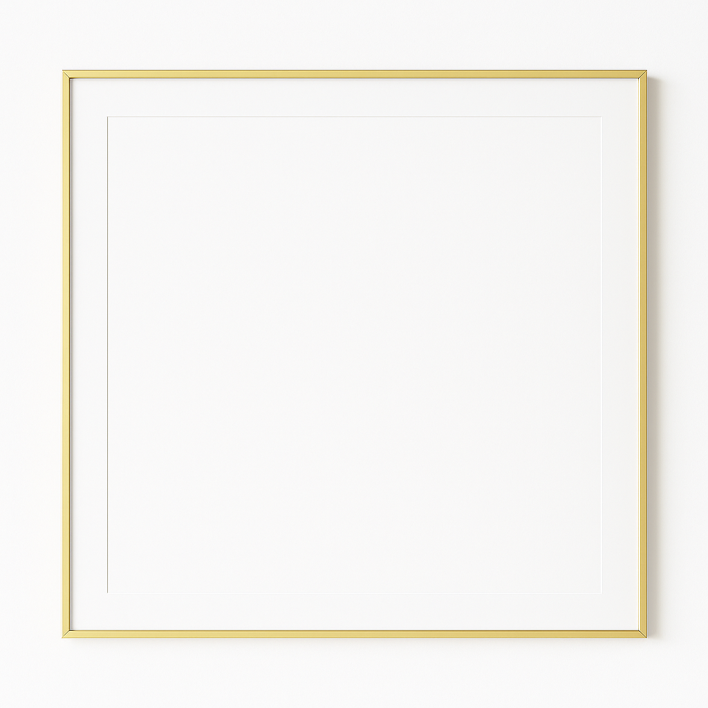 Gold Matte Metal Scarf Frame – Acid-Free Archival Display for Designer Scarves, Handmade in Canada